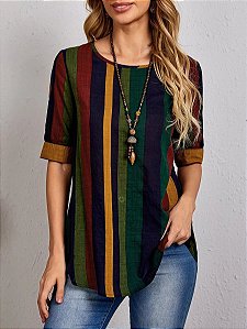 Blusa EMERY ROSE Listrado Ocasional.