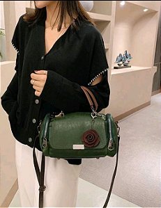 Bolsa Boston com Decoração Floral Minimalista com decoração floral minimalista