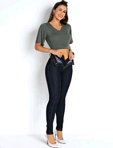 Calça Jeans Feminina com Cinta Modeladora Super Lipo