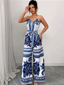 Macacão Casual Boho Floral