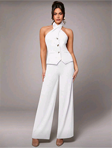 Terno Colete frente única Calça Social