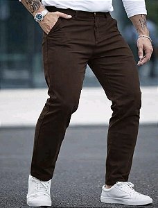 Calça Sarja Masculina Lisa Premium