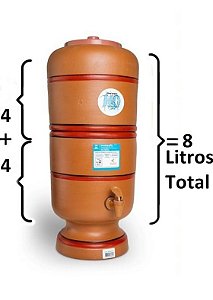 Filtro de Barro 4 litros tradicional - Filtros de Barro H2O - A melhor  qualidade de água!