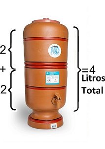 Filtro de Barro 3 litros tradicional - Filtros de Barro H2O - A melhor  qualidade de água!