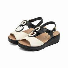 Sandália Spa Anabela Médio Off White 568059