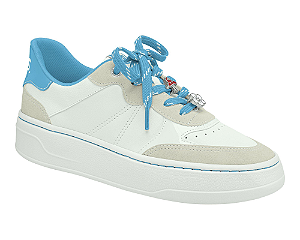 Tênis Smurfs Anabela Médio Branco Neve com Azul Piccadilly 924001