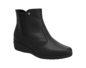 PICCADILLY MAXI - Bota Beth Cano Curto Anabela Médio Preto 117133