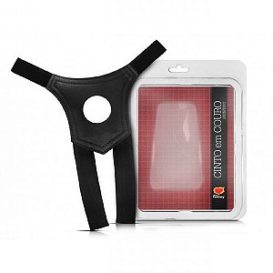 Cinta com Elástico sem Regulagem em Couro 1 Furo Strap On