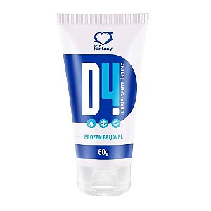 Lubrificante D4 Ice Beijável Sabor Menta Gelado Base D'Água 60g