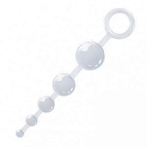 Plug 5 Esferas Transparente Anal