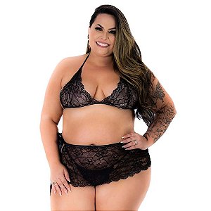 Fantasia Assanhadinha Plus Size com Sainha Saia