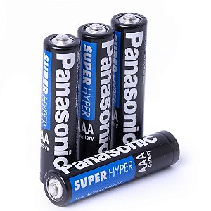 Kit 4 Pilhas Palito AAA Panasonic Comum