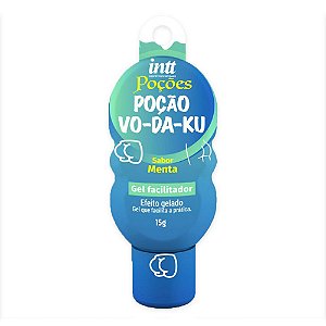 Gel Poção VO-DA-KU Sabor Menta Gelado Ice | Gel Dessensibilizante Anal 15g Poções Intt