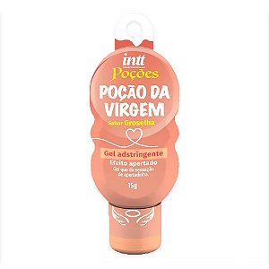 Poção da Virgem Gel Adstringente Feminino Beijável Groselha 15g Poções Intt