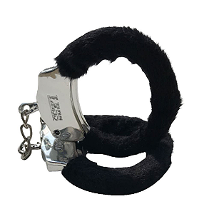 Algema com Pelúcia Preta e Chave | Abs Less Hard