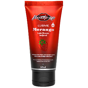 Lubrificante Morango Hot Beijável Quente Suave 60ml Lubme Provoke-me