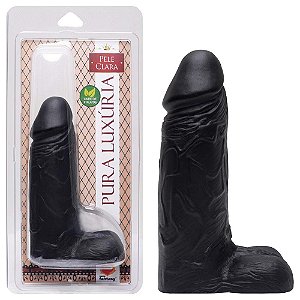 Prótese Preta Maciça Com Escroto 23,2 X 7,3Cm Extreme Domination | Sexy Fantasy