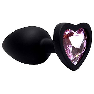 Plug Anal de Silicone Pequeno de Coração