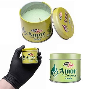 Vela Aromática de Massagem Menta | Amor em Chamas Soft Love