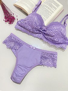 Conjunto Bianca | Sutiã com Renda e Calcinha Fio Duplo