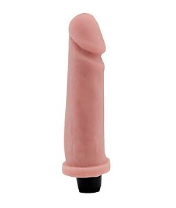 Prótese Cyber Skin 17 X 4,2cm Com Vibrador Interno Bege Realística