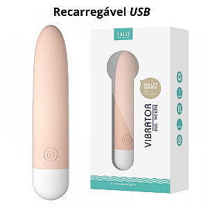 Vibrador Bullet Super Macio Recarregável e Potente 10 modos de vibração Cápsula Vibratória