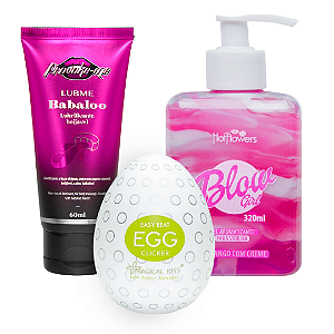 Kit Deixe ele Louco | Blow Girl + Lubrificante Babaloo + Egg Masturbador
