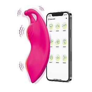 Vibrador de Calcinha com Imã e Antenas com Controle por Aplicativo Recarregável