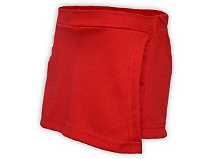 Short Saia Infantil Helanca Vermelho