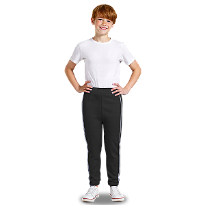 Calça Helanca Infantil Preta