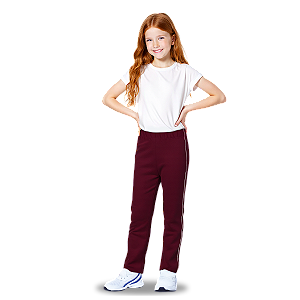 Calça Helanca Infantil Vinho