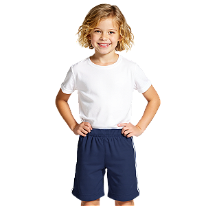 Bermuda Helanca Infantil Azul Marinho