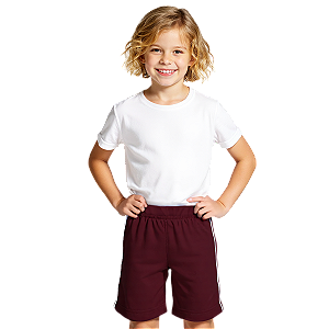 Bermuda Helanca Infantil Vinho