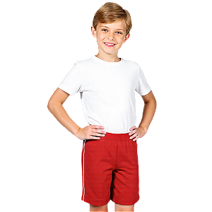 Bermuda Helanca Infantil Vermelho