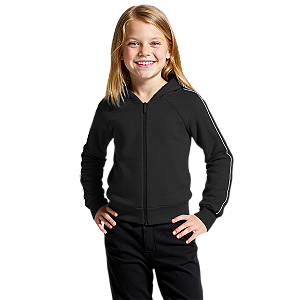 Blusa de Moletom Infantil Preta