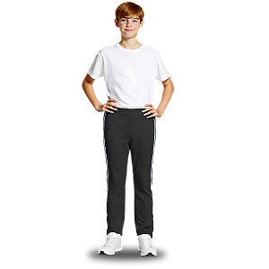 Calça Helanca Juvenil Preta
