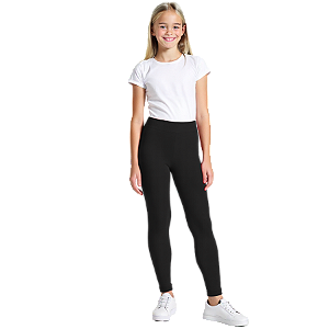 Calça Legging Juvenil Preta