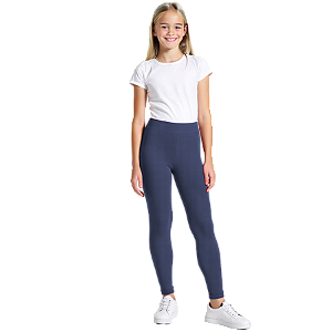 Calça Legging Juvenil Azul Marinho