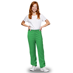 Calça de Moletom Juvenil Verde Bandeira
