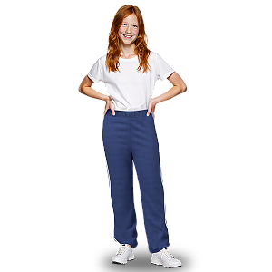 Calça de Moletom Juvenil Azul Marinho