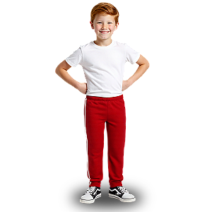 Calça de Moletom Infantil Vermelho