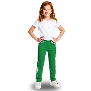 Calça de Moletom Infantil Verde Bandeira