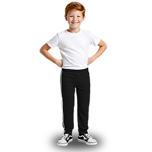 Calça de Moletom Infantil Preta