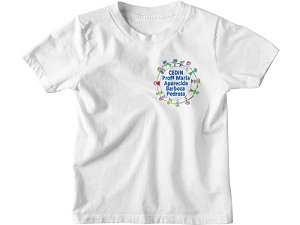 Camiseta Manga Curta Infantil Escola Cedin Maria Aparecida Barboza Pedroza