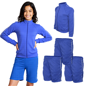 Kit Uniforme Escolar Helanca Elanca  Verão Completo