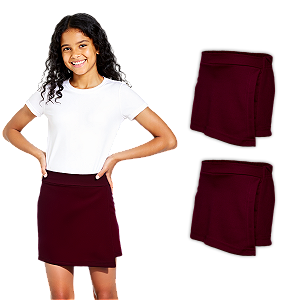 Kit 2 Short Saia Juvenil Helanca