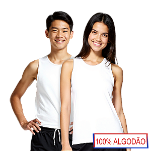 Camiseta Regata Juvenil Algodão