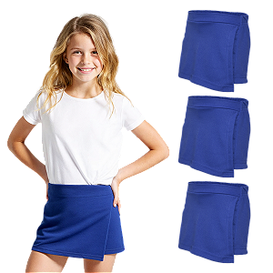 Kit 3 Short Saia Infantil Helanca