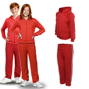 Conjunto Moletom Juvenil Vermelho