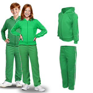 Conjunto Moletom Juvenil Verde Bandeira